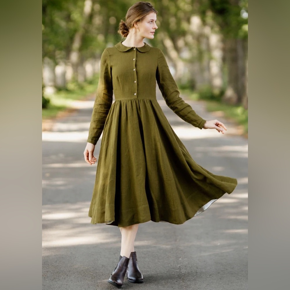 Son de Flor Classic Olive Dress